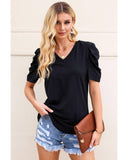 Azura Exchange V-Neck Puff Sleeve T-Shirt - XL