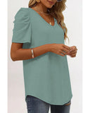 Azura Exchange Puff Sleeve V-Neck T-Shirt - M