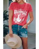 Azura Exchange Music City Graphic Mineral Washed Tee - L