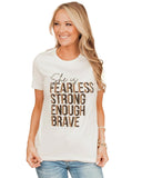 Azura Exchange FEARLESS STRONG ENOUGH BRAVE Graphic Tee - L