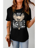 Azura Exchange Music City Graphic Print T-Shirt - L