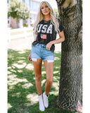 Azura Exchange Tie-dye USA Flag Print T-shirt - L