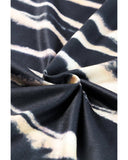 Azura Exchange Tie Dye Stripe Print Bleached T-Shirt - L