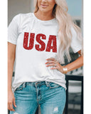 Azura Exchange Glitter Pattern Print Short Sleeve T Shirt - L