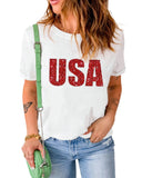 Azura Exchange Glitter Pattern Print Short Sleeve T Shirt - L