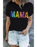 Azura Exchange Leopard Print Short Sleeve Graphic T-Shirt - XL