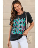 Azura Exchange Mama Letter Print Vintage Leopard Graphic T-Shirt - S