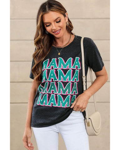 Azura Exchange Mama Letter Print Vintage Leopard Graphic T-Shirt - S
