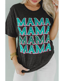 Azura Exchange Mama Letter Print Vintage Leopard Graphic T-Shirt - S