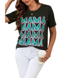 Azura Exchange Mama Letter Print Vintage Leopard Graphic T-Shirt - S