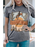 Azura Exchange Wild Cowboy Cactus Print Graphic Tee - 2XL