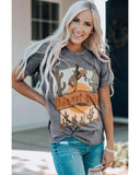 Azura Exchange Wild Cowboy Cactus Print Graphic Tee - 2XL