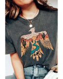 Azura Exchange Skull Bird Print Short Sleeve Tee - L