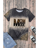 Azura Exchange Leopard Bleach Print Vintage Graphic Tee - S