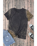Azura Exchange Leopard Bleach Print Vintage Graphic Tee - S