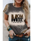 Azura Exchange Leopard Bleach Print Vintage Graphic Tee - S