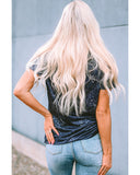 Azura Exchange Bleached Print Short Sleeve Crewneck Top - L