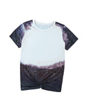 Azura Exchange Bleached Print Short Sleeve Crewneck Top - L