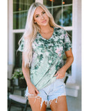 Azura Exchange Floral Print V Neck T-Shirt - M