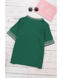 Azura Exchange V Neckline Half Sleeve Blouse - M