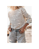Azura Exchange Retro Striped Long Sleeve Top - S