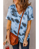 Azura Exchange V Neck Tie-dye T-shirt - S