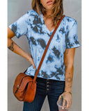 Azura Exchange V Neck Tie-dye T-shirt - S