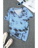 Azura Exchange V Neck Tie-dye T-shirt - S