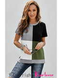Azura Exchange Colorblock T-shirt with Slits - 2XL
