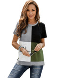 Azura Exchange Colorblock T-shirt with Slits - S