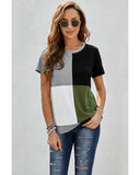 Azura Exchange Colorblock T-shirt with Slits - S