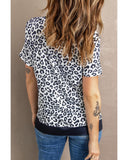 Azura Exchange Leopard Side Split T-shirt - S
