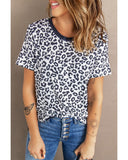 Azura Exchange Leopard Side Split T-shirt - S