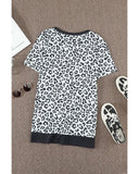 Azura Exchange Leopard Side Split T-shirt - S