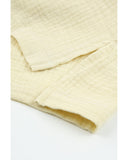 Azura Exchange Beige Textured Pocket Split V Neck Top - 4X