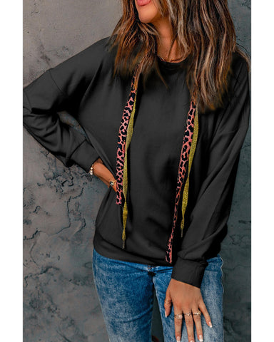 Azura Exchange Leopard Print Drop-shoulder Hoodie - 2XL