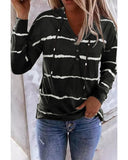 Azura Exchange Drawstring Button Long Sleeve Hoodie - L