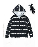 Azura Exchange Drawstring Button Long Sleeve Hoodie - L