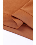 Azura Exchange Buttoned Hoodie with Patchwork Trim - S