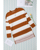 Azura Exchange Drop Shoulder Striped Sweatshirt - XL