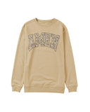 Azura Exchange Leopard Letter Print Oversized Pullover Sweatshirt - S