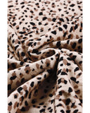 Azura Exchange Leopard Print Crew Neck Sweatshirt - M