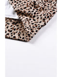 Azura Exchange Leopard Print Crew Neck Sweatshirt - M