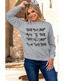 Azura Exchange Bull Graphic Print Long Sleeve Sweatshirt - L