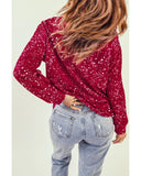 Azura Exchange Bleach Print Long Sleeve Sweatshirt - S