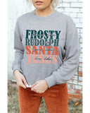 Azura Exchange Long Sleeve Sweatshirt with Frosty Rudolph and Santa Jesus - M
