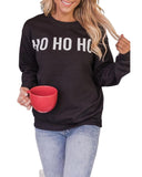 Azura Exchange Glitter Print Long Sleeve Pullover Sweatshirt - XL