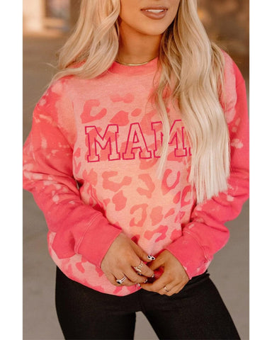 Azura Exchange Leopard Print Crew Neck Pullover Sweatshirt - 2XL