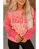 Azura Exchange Leopard Print Crew Neck Pullover Sweatshirt - 2XL