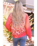 Azura Exchange Leopard Print Crew Neck Pullover Sweatshirt - 2XL